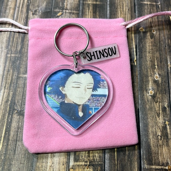 My Hero Academia Hitoshi Shinso Double Sided Heart Resin Keychain Handmade - Picture 1 of 4
